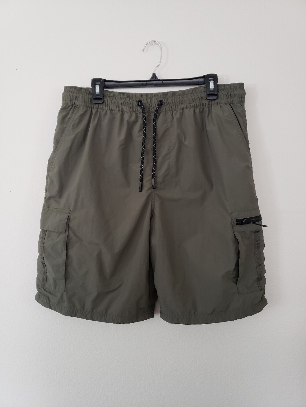 Csg Men's Olive Cargo Swim Shorts with Utility Pockets